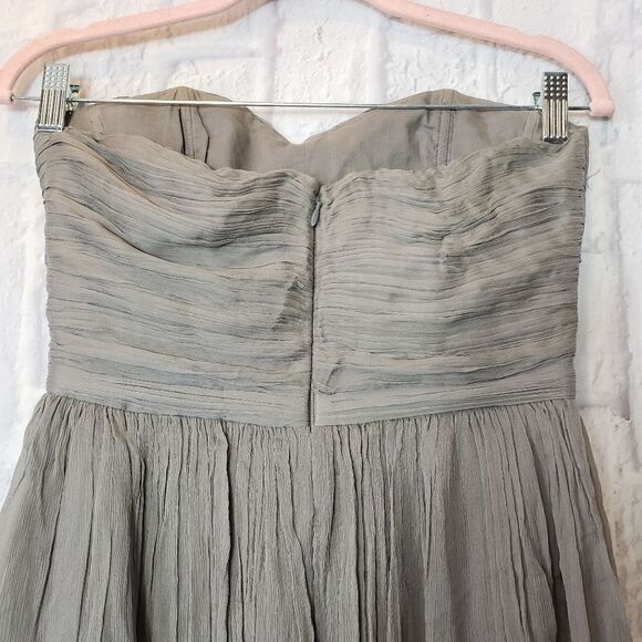 J. CREW Silk Gauze Strapless Mini Dress Semi-formal Cocktail - Picture 6 of 10